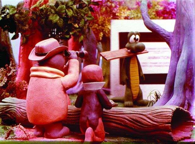 [Figure 1.20] A production still of puppets from I Go Pogo. (© Possum Productions/Walt Kelly Estate.)
