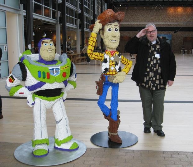 Buzz, Woody and Danny. Only my mom calls me Danny and I took this picture for her. Now she might understand what I actually do for a living - she still thinks I'm a male model. Image courtesy of Sara Diamond.