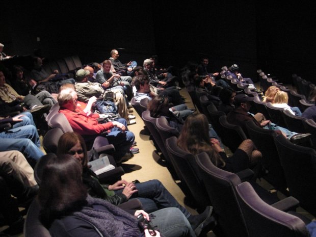 The lunchtime screening was packed.