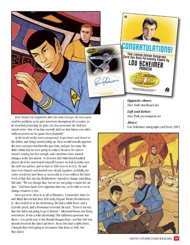 Above, Star Trek presentation art, below, Star Trek storyboard.
