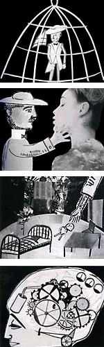 The four images are from the group's first film, The Poet And The Unicorn (1963). Images courtesy of Nag Film.