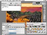 Powerful animation and authoring is combined in Macromedia Director. The Land Before Time MovieBook couldn't have been created without it. © Sound Source Interactive.