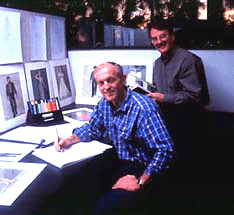Don Bluth (seated) and Gary Goldman produced and directed Anastasia and later Titan A.E. © 1997 Twentieth Century Fox. All rights reserved.