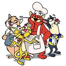 The Australian company, Southern Star's animated series Ketchup: Cats Who Cook. The series is now sold or under negotiation in 30 territories worldwide. © 1997 Southern Star Entertainment Pty and NHK.