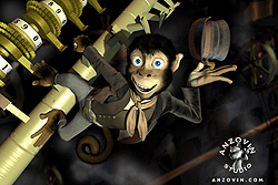 Monkey, created by Raf Anzovin at Anzovin Studios with Hash Animation:Master. © Hash, Inc. All Rights Reserved.