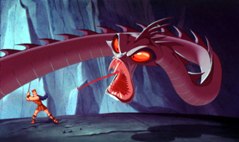 Hercules in one of his attempts to prove himself a hero, battles Hydra, a 3-D computer-animated monster. © Disney Enterprises, Inc. All rights reserved.
