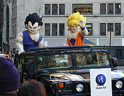 The characters of Dragonball Z seen out and about the city in a Humvee. All photos courtesy of Jacquie Kubin.
