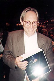 James and the Giant Peach director Henry Selick beams with his Grand Prix award for Best Animated Feature Film.