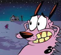 Cartoon Network's popular award-winning series, Courage the Cowardly Dog. TM & © 2001 Cartoon Network. An AOL Time Warner Company. All Rights Reserved.