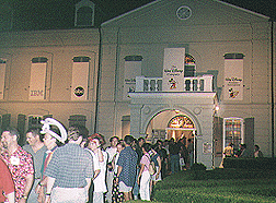 All lined up for Disney's SIGGRAPH party held at an old convent in New Orleans. Photo by Kellie-Bea Rainey.