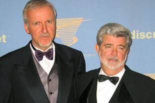 The Man of the Hour: George Lucas accepted VES first Lifetime Achievement Award from Jim Cameron. All photos: Sarah Baisley.