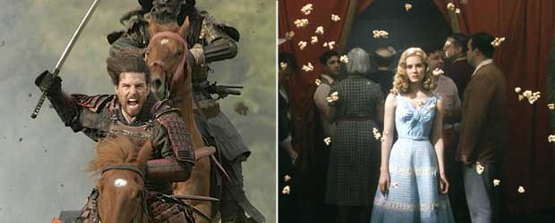 Both The Last Samurai and Big Fish hit the news regarding pirated screeners. The Last Samurai © 2003 Warner Bros.  All rights reserved. Production photo credit: David James. Big Fish © Columbia TriStar. All rights reserved.