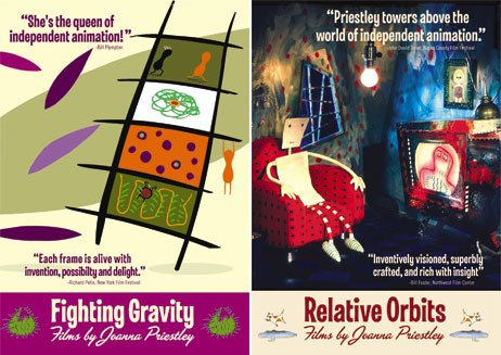 Portland animator Joanna Priestley celebrates 20 years of experimental film with the release of a two-disc retrospective, Fighting Gravity and Relative Orbits. All images © Joanna Priestly/PrimoPix.