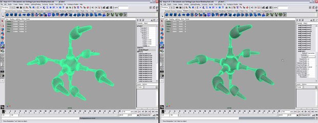 When increasing a setting, Maya 6.5 has a quicker redraw and viewport interactivity.