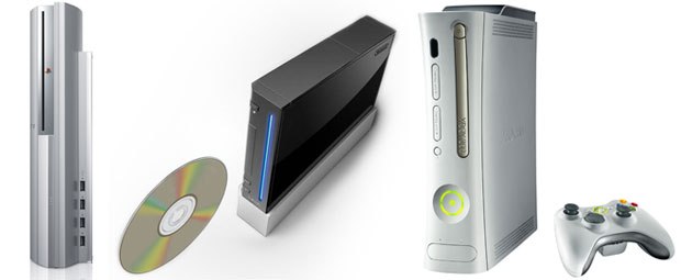 Here come the next-generation of videogame consoles: PlayStation 3, Revolution and Xbox 360 (left to right). All require new skills and gaming companies seek additional artists from various industries to enhance their teams.