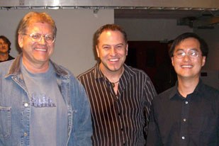 Robert Zemeckis (left) with Softimage's Kevin G. Clark (center) and Thomas Kang, co-instructs a new graduate-level performance-capture class at USC's School of Cinematic Arts. © 2007 Kevin G. Clark for Softimage, Co.