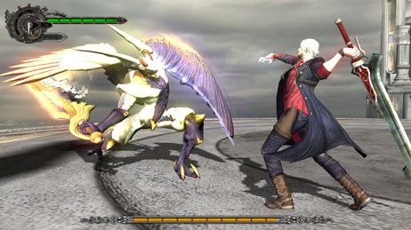 Controlling Nero is outstanding and fluid in DMC4. Movement is absolute when using the analog stick and there are buttons assigned for slash, shoot and grab that can all be re-arranged at any time. Courtesy of Capcom.