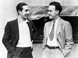Walt Disney (left) with Ub Iwerks, circa 1932. © Disney Enterprises Inc.