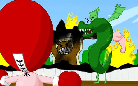 With Homestar Runner's expanded move into games, fans can pit Strong Bad against Trogdor the Burninator. All images © HomestarRunner.com.