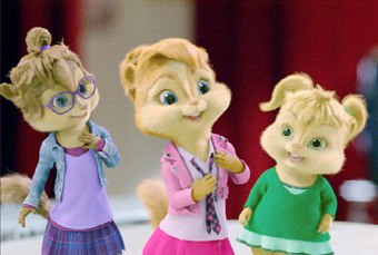 The Chipettes posed a whole new set of animation challenges, particularly the hairdos. All images courtesy of Twentieth Century Fox.