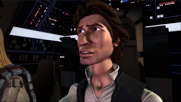 Han Solo from DAVE School's award-winning animated short Star Wars: The Solo Adventures. Images courtesy of DAVE School.