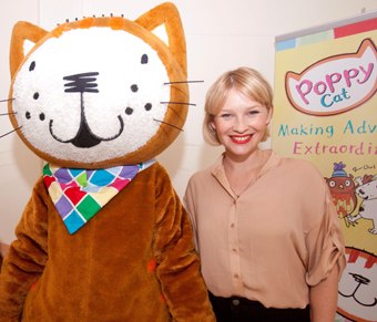 Poppy Cat and Joanna Page