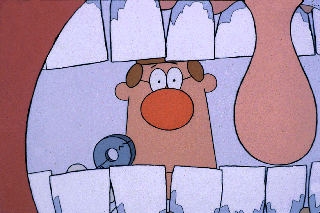 A mouth's eye view: Bob the dentist. Courtesy of Comedy Central.