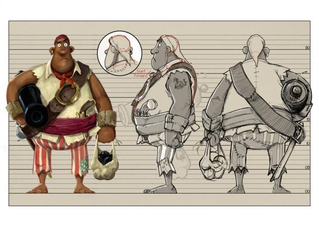 The Burly Pirate. Click any image to view a higher-res version. All Images © Aardman Features