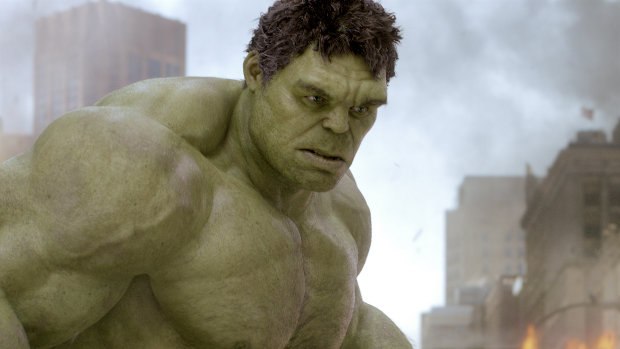 ILM relied on Ruffalo's performance in animating the Hulk, down to the pores of his skin and gray temples. All images TM & © 2012 Marvel & Subs. www.marvel.com