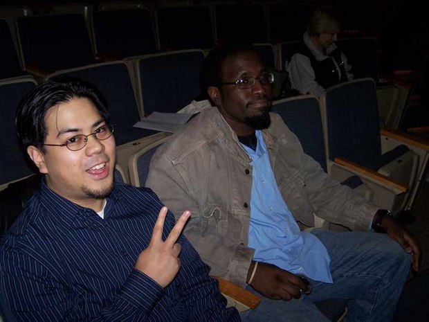 art director Francis Acupan's front with animator Dwight Phillips