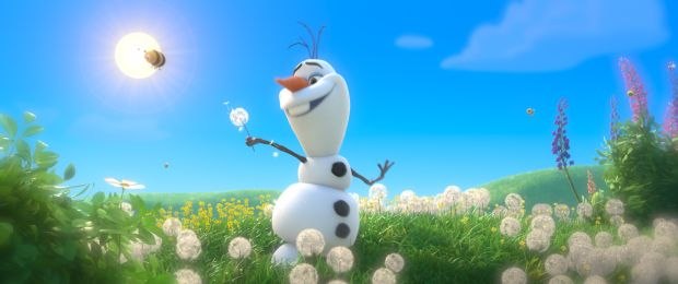Olaf's dream sequence - spending a care-free day frolicking in the sun.
