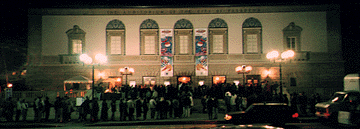 Crowds lined up in front of the Pasadena Civic, where most of the festival took place.
