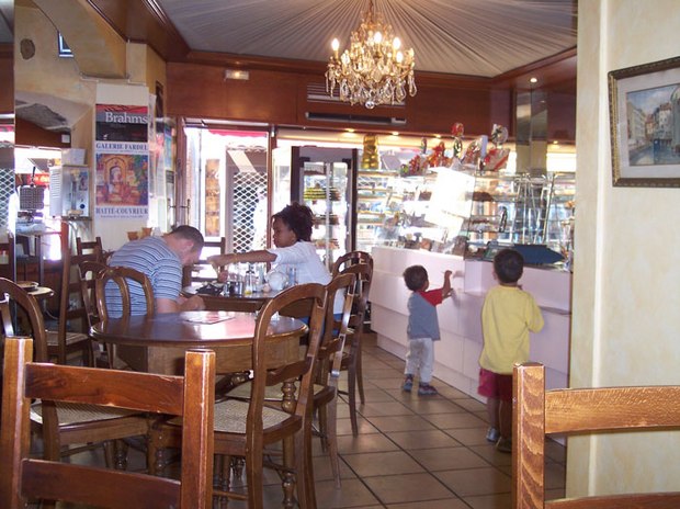Our favorite cafe - panachocolat  and caffee for breakfast  EVERY day !  