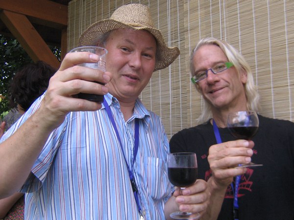 Nik and Norwegian animator Gunnar Strom at the Stuttgart party