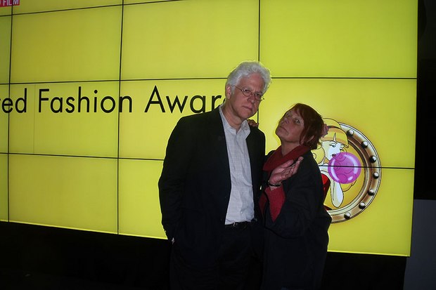 Ron Diamond, Animation Fashion Awards juror, with Nancy