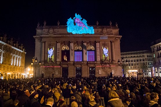 Mapping on the Lille Opera House on opening night