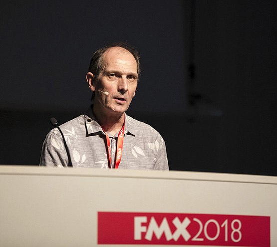 David Sproxton speaking at FMX (photo Dominique Brewing and Luzie Marquardt)
