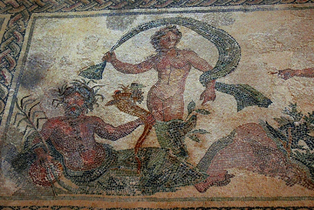 Mural of Apolo and Daphine in the House of Dionysos