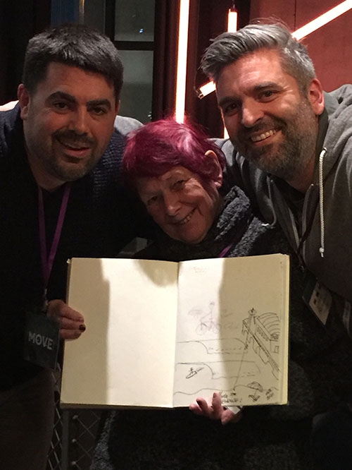 Paul Hambin, Chris Musselwhite and me at Drink and Draw Night