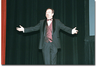 Billy West, the evening's MC.