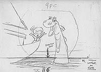 A layout drawing for a Beany and Cecil episode.
