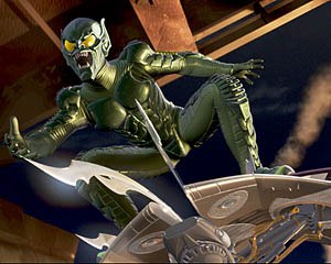 For every super-hero, there must simultaneously arise a super-villain of equal might: Norman Osborn, The Green Goblin (Willem Dafoe).