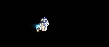 Then details of R2-D2 are filled in before the flying shot is completed.