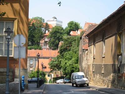 A quiet Zagreb street.
