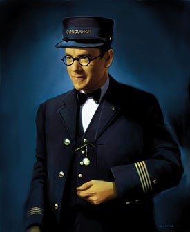 An early conceptual look of Tom Hanks as the conductor.