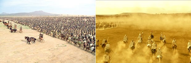 Troy (left) and Alexander exemplified massive environments and crowd reconstruction. Troy © 2004 Warner Bros. Ent. All rights reserved. Alexander © 2004 IMF Internationale Medien und Film GmbH & Co. 3 Produktions