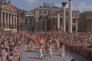 Madigans team was responsible for creating a virtual world. The goal was to be true to what a citizen of Rome would have seen 2,000 years ago.
