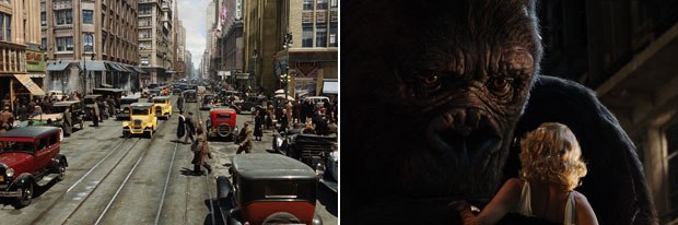 King Kong has two giants: New York City and the ape. The city was created by integrating a dataset of New York and removing any post-1933 buildings. Weta and Andy Serkis gave Kong a humanity. © 2005 Universal Studios.