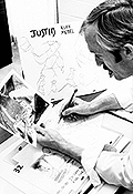 Don at work. Courtesy of Don Bluth's Toon Talk.
