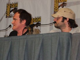 One of big surprises of Comic-Con was the appearance of Quentin Tarantino with his Grind House co-director Robert Rodriguez. Photo courtesy of Rick DeMott.